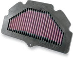 K&N High Flow Air Filter For Suzuki GSR 600 2006 - Black Red
