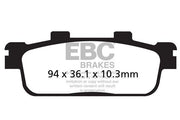 EBC TT Sport Carbon Fusion Brake Pads For Sym Quadlander 250 2X4 2006-2009 Rear