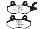EBC SFAC Carbon Series Scooter Brake Pads For Kymco Agility+ 200 ABS 2021 Rear