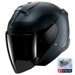 Shark Jet Open Face Motorcycle Helmet - Dark Shadow Mat B16