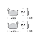 Moto Master Racing Brake Pads For Cobra Moto CX 50 JR 2007-2022 - Front & Rear