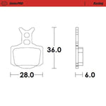 Moto Master Racing Brake Pads For Husqvarna EE 3 2023-2024 - Front Left/Rear