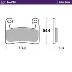 Moto Master RoadPRO Carbon Racing Brake Pads For BMW R 1250 GS ABS 2019-2024 Front