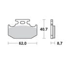 Moto Master Racing Brake Pads For Yamaha DT 125 E 1990-1996 - Rear