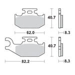 Moto Master Racing Brake Pads For Suzuki LT-A 400 2X4 2008 Front Right