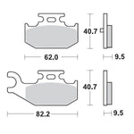 Moto Master Racing Brake Pads For Yamaha YFM 700 R 2006-2015 - Rear