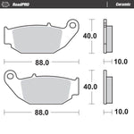 Moto Master Ceramic Brake Pads For Honda CB 125 R ABS 2018-2024 - Rear