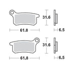 Moto Master Racing Brake Pads For Gas Gas MC65 2021-2022 - Rear