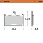 Moto Master RoadPRO Sinter Brake Pads Front For Triumph Daytona 1200 1993-1997 Front