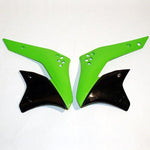 UFO Radiator Scoops For Kawasaki KXF250 2006-2008 - Green