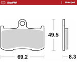 Moto Master RoadPro Sinter Sport Brake Pads For Indian Chief 111 ABS 2014-2024 Fits Front Left Or Right