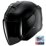 Shark Jet Open Face Motorcycle Helmet - Dark Shadow Mat A08