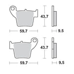 Moto Master Racing GP SinterPRO Brake Pads For Honda CR125 2002-2007 - Rear