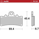 Moto Master RoadPro Sinter Sport Brake Pads For KTM Adventure 390 ABS 2020-2024 Fits Front Left Or Right