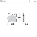 Moto Master Nitro ATV Brake Pads For Arctic Cat Textron 400 2X4 2004-2008 Front Left