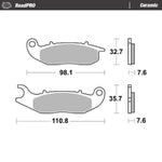 Moto Master Ceramic Brake Pads For Honda CRF250L 2013-2020 - Rear