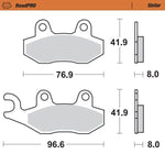 Moto Master RoadPro Sintered Metal Brake Pads For Triumph America 800 2003-2006 Rear