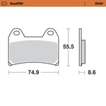 Moto Master RoadPRO Sinter Brake Pads Front For Benelli 402S ABS 2018 Front