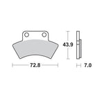 Moto Master Nitro ATV Brake Pads For Polaris 300 2X4 1994-1995 - Rear
