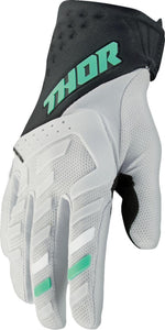 Thor Womens Spectrum Gloves - Black Grey Mint