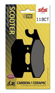 SBS Carbon Tech Organic Rear Brake Pads For Kymco Agility City 125 2014-2016