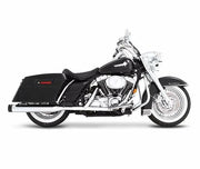 Rinehart 4" Dual Silencers For Harley Davidson FLHR 1340 1995-1998 - Chrome/Black