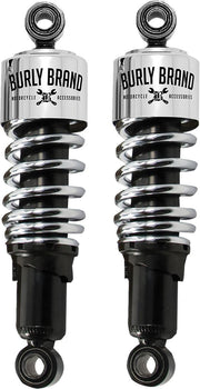 Burly Slammer Shocks For Harley Davidson XL 1200 C 1996-2003 267.00 mm (10.50") - Black Chrome