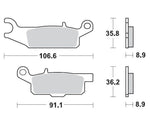 Moto Master Nitro ATV Brake Pads For Yamaha YFM 550 D 4X4 2014 - Rear