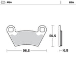 Moto Master Nitro ATV Brake Pads For Polaris Ranger 500 2X4 2006-2009 Rear or Front Left