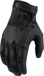 Icon Hooligan CE Gloves - Black Camo Grey