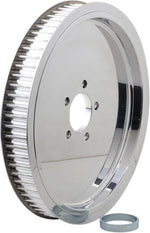 Belt Drives LTD Polished 1-1 2" Solid Rear Belt Pulley For Harley Davidson FLHR 1340 1994-1998 - Chrome