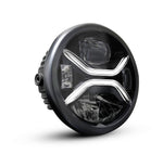 Koso Xenith LED Headlight Front Black Clear