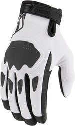Icon Hooligan CE Gloves - Black White