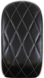 LE Pera Bare Bones Series Pillion Pad For Harley Davidson FLSL 1750 ABS 2018-2021 Diamond Stitch White Pipping - Black