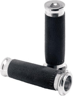 Performance Machine Contour Renthal Wrapped Grips For Harley Davidson FLD 1690 2012-2013 - Black Chrome