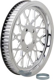 Belt Drives LTD Polished 1-1 2" Rear Mesh Belt Pulley For Harley Davidson FLHR 1340 1994-1998 70T - Chrome