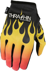 Thrashin Supply Co Stealth Gloves - Black Orange Yellow