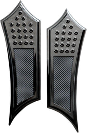 Accutronix Front Floorboards For Harley Davidson FLHR 1340 1994-1998 Drilled - Black