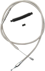 LA Choppers Stainless Steel Braided Clutch Cable For Harley Davidson FLD 1690 2012-2013 Standard - Polished