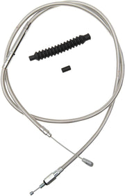 LA Choppers Stainless Steel Braided Clutch Cable For Harley Davidson FLD 1690 2012-2013 Standard - Polished
