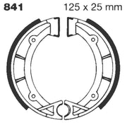 EBC G Grooved Brake Shoes For Fantic Casa 50 1975 Fit Front Or Rear