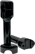 LA Choppers Hefty Smooth Handlebar Risers for 1-1/4" Handlebars For Suzuki C 50 2005-2025 15 cm (6") - Black