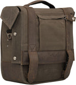 Burly Voyager Detachable Waxed Cotton Saddlebag For Triumph Bonneville 1200 T120 ABS 2024-2026 - Brown