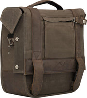 Burly Voyager Detachable Waxed Cotton Saddlebag For Triumph Bonneville 1200 T120 ABS 2024-2026 - Brown