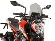 Puig New Generation Sport Screen For KTM 125 Duke 2017-2023 - Light Smoke