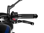 Puig Extendable Folding V3 Clutch Lever For Ducati 1098 2007-2008 - Black Extender With Red Selector