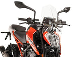 Puig New Generation Sport Screen For KTM 125 Duke 2017-2023 - Clear