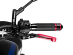 Puig Extendable Folding V3 Clutch Lever For Ducati 1098 2007-2008 - Red Extender With Black Selector