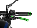 Puig Extendable Folding V3 Clutch Lever For Ducati 1098 2007-2008 - Green Extender With Green Selector