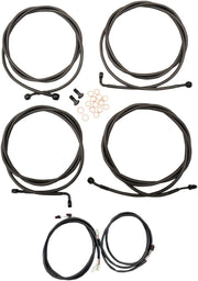 LA Choppers Complete Plug-and-Play Cable Kit ABS For Harley Davidson FLHR 1750 2017-2019 38 cm - 43 cm (15" - 17") - Black/Clear-Coated